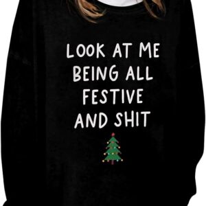 Women's Casual Fashion Christmas Printed Long Sleeve O-Neck Layer Fashion Hoodies & Sweatshirts