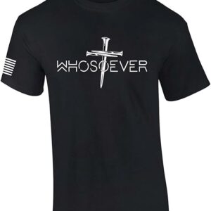 Mens Christian Shirt Whosoever Black