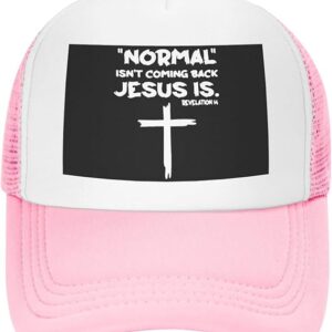 Religious Christian Faith Jesus Trucker Hat Mans Women Cycling Cap Unisex Sun Hats Adjustable Baseball Cap