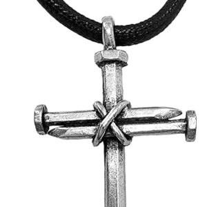 FORGIVEN JEWELRY Antique Nail Cross Necklace