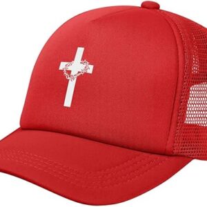 Jesus Christian Cross Mesh Hat Fashion Adjustable Baseball Cap Trucker Dad Hats Men Women Sun Hat