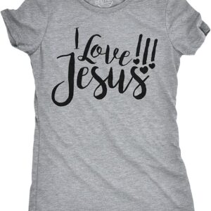 o: Womens I Love Jesus T Shirt Cute Religious